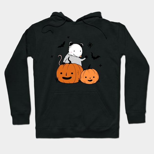 Spooky Opossum Hoodie by Little Spooky Studio